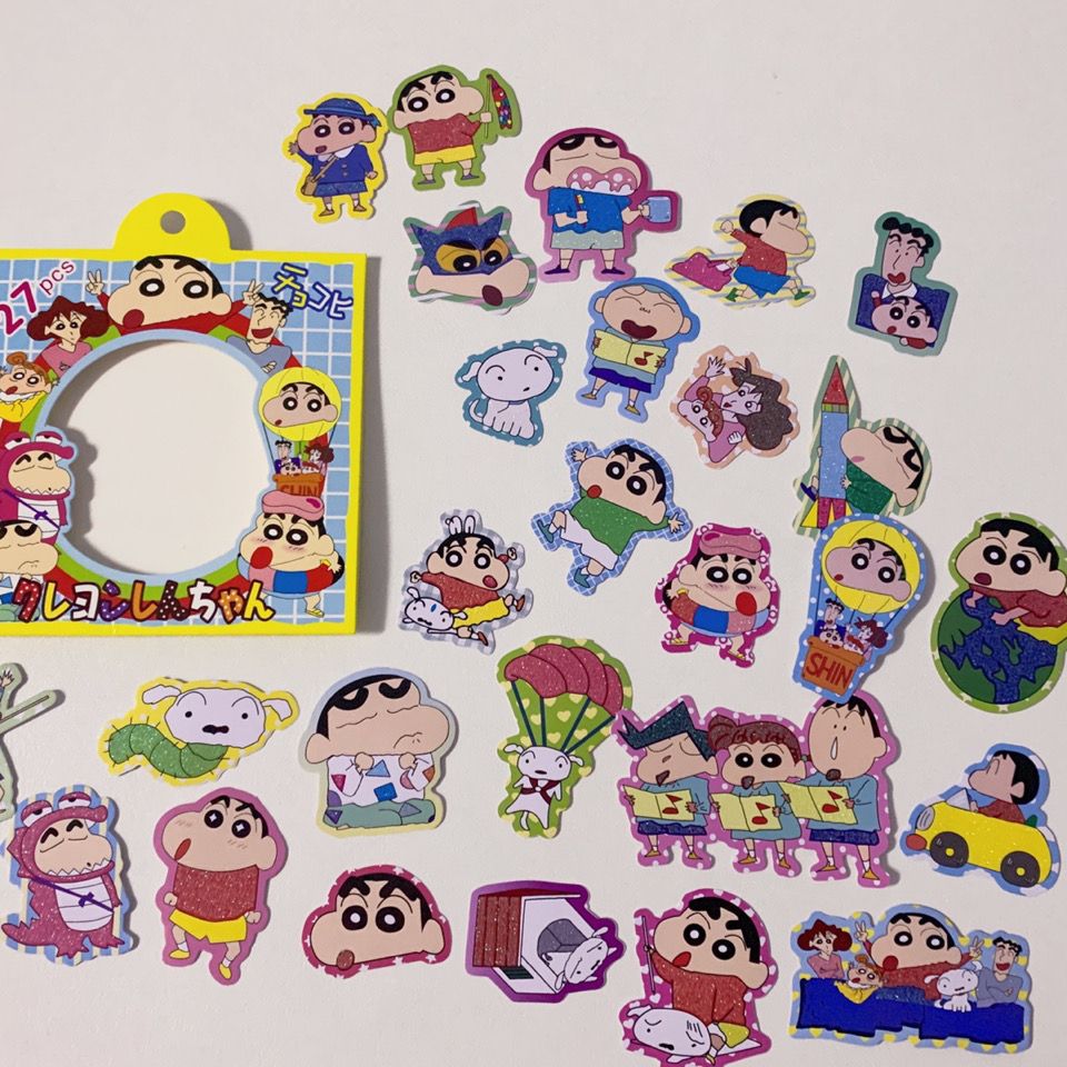 Set 28 sticker hình dán viền kim tuyến cho bé Cushin