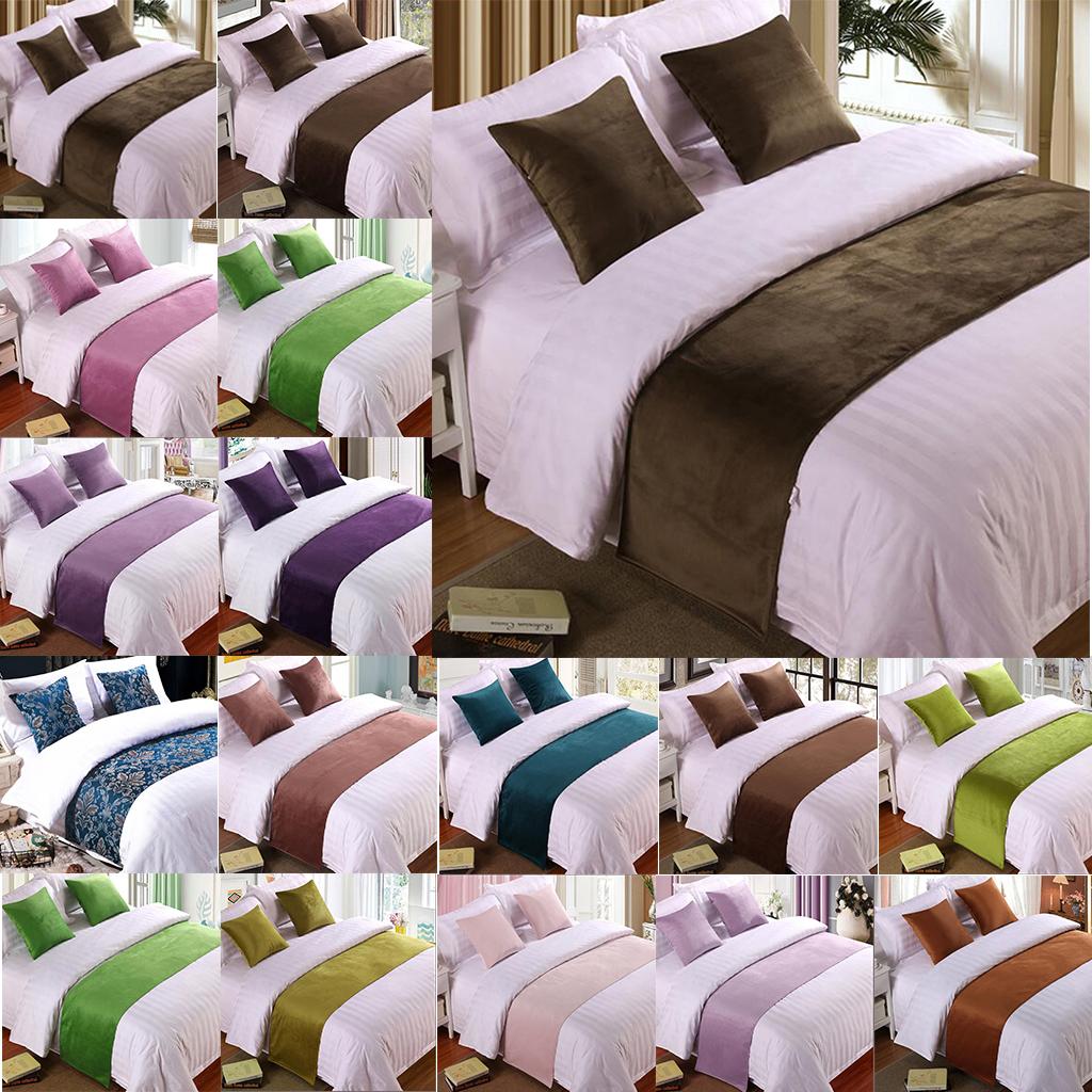 Bed Runner Bedding Scarf Protection for Bedroom Hotel Wedding