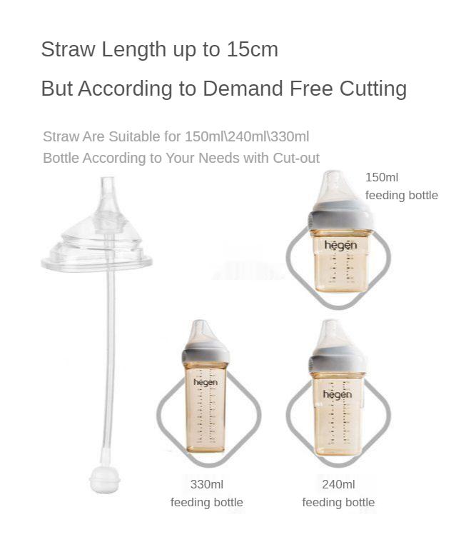 Hegen Sữa Bình Sữa Cho Phụ Kiện Nắp Cốc Thay Thế Vòng Tay Ốp Ống Hút Mỏ Vịt Adapter Trẻ Học Uống