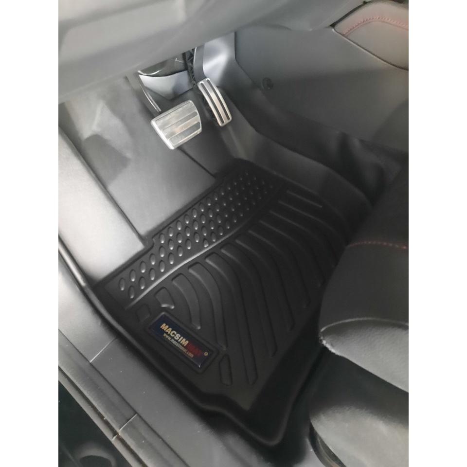 Thảm lót sàn xe ô tô Honda City 2015-nay Nhãn hiệu Macsim chất liệu nhựa TPE cao cấp màu đen