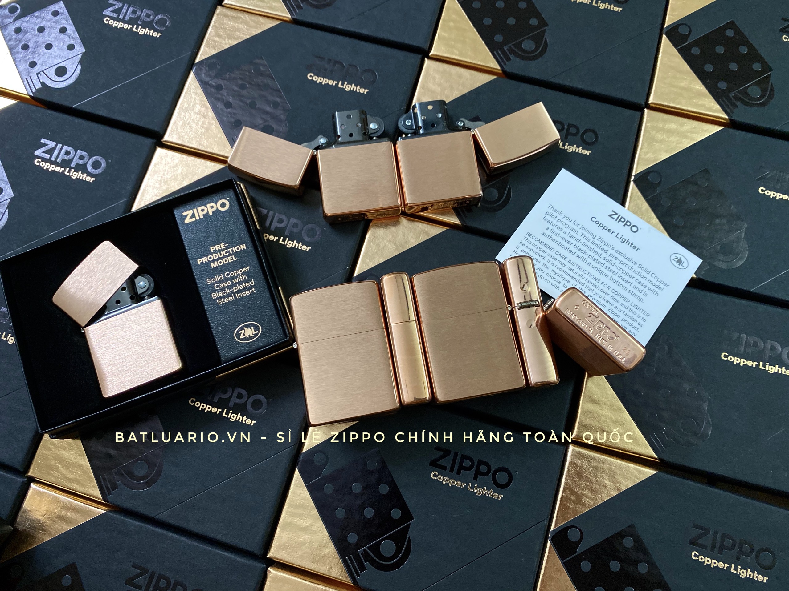 Bật Lửa Zippo 48107 – Zippo Solid Copper – Zippo Copper Case With Black Coated Stainless Steel Insert – Zippo Đồng Đỏ Nguyên Khối 2022