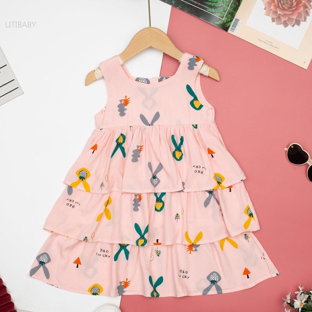 Váy Lanh 3 Tầng VVCV2305 Thương Hiệu Litibaby Size 2-10,Dành Cho Bạn Từ 11-30kg