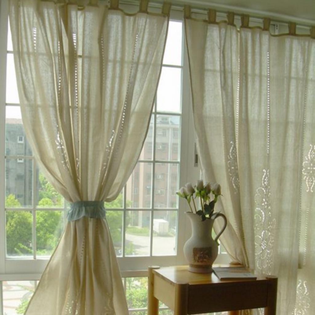 180x180cm Country Lace Crochet Window Curtain  Drape Panel