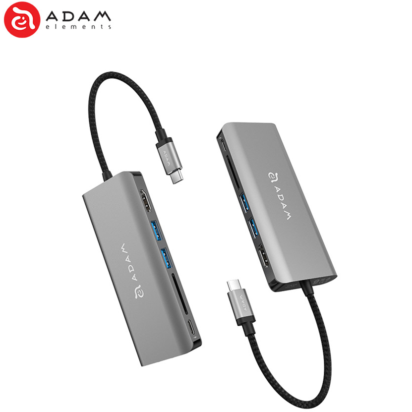 Cổng Chuyển Adam Elements 6 in 1 USB-C CASA PD 100W - Hàng Chính Hãng