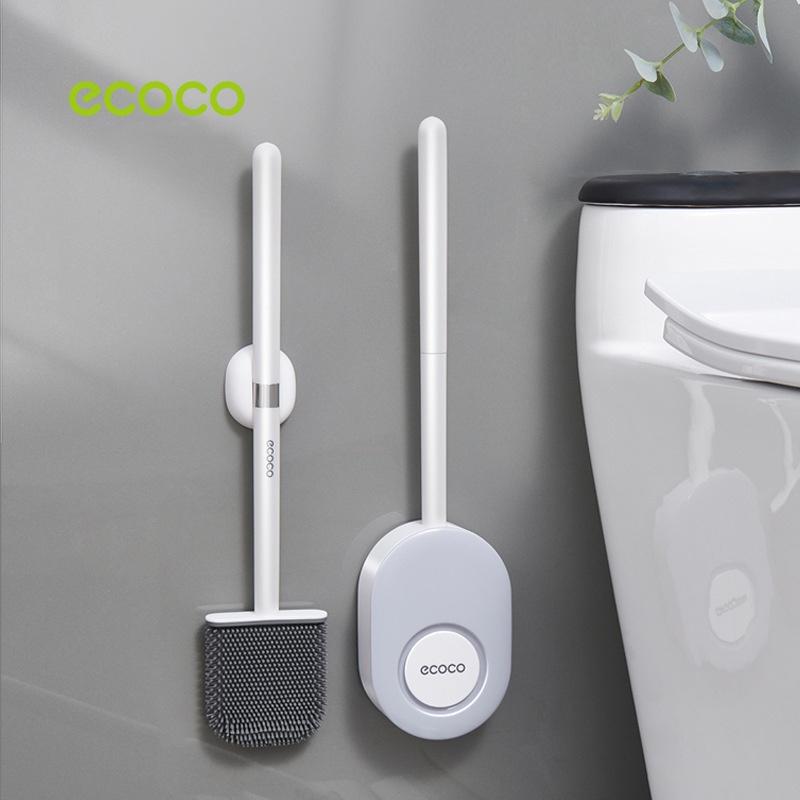 Cọ Nhà Vệ Sinh E2204 Có Giá Đỡ - Cọ Bồn Cầu ToiLet Chất Liệu Silicon Mẫu Mới Dán tường