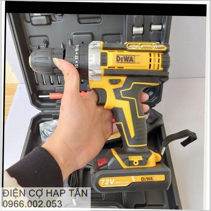 Máy khoan pin 72v dwalt bộ kèm 24 phụ kiện 3 chức năng