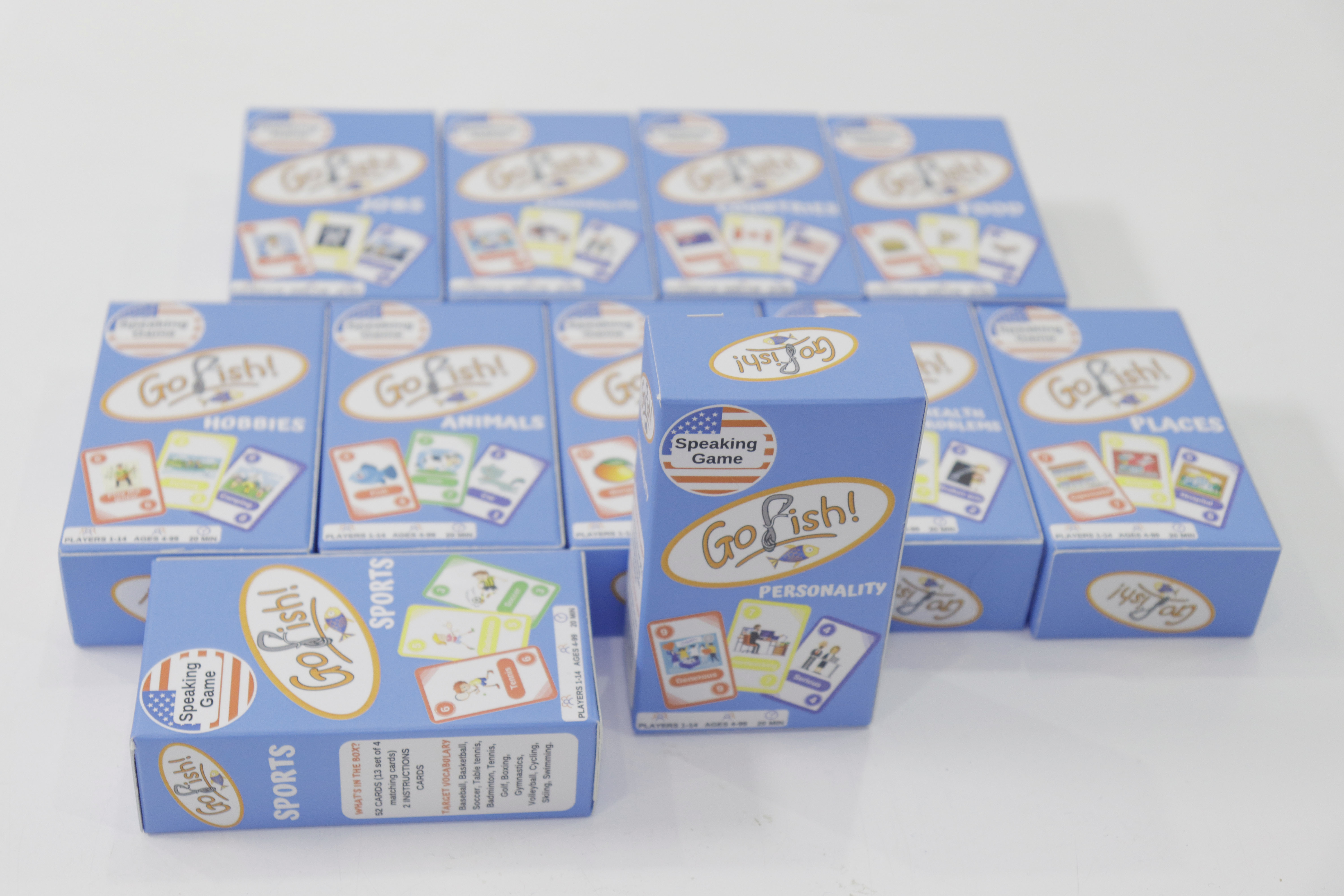 Go Fish Games - Boardgames for speaking practice - Trò chơi luyện kỹ năng nói tiếng Anh, nhiều chủ đề, phù hợp nhiều độ tuổi