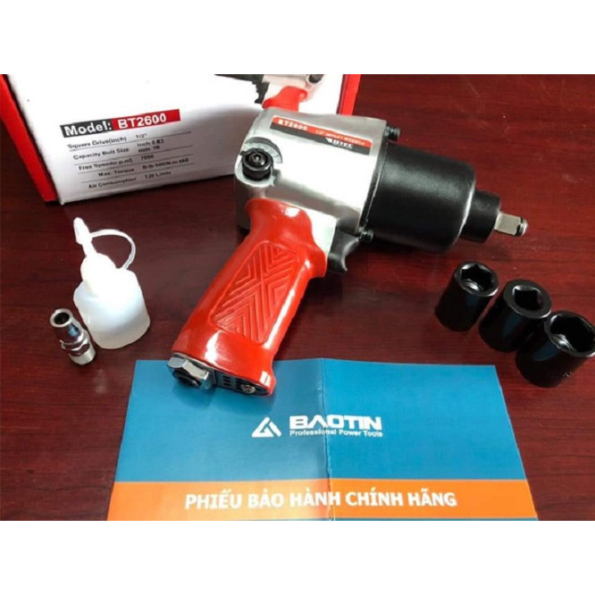 MÁY VẶN BU LÔNG DÙNG KHÍ NÉN 1/2" BTEC BT2600- HÀNG CHÍNH HÃNG