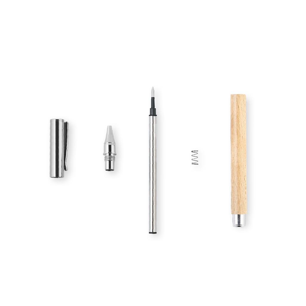 Bút Bi Nắp Bạc Vỏ Gỗ (BB02)