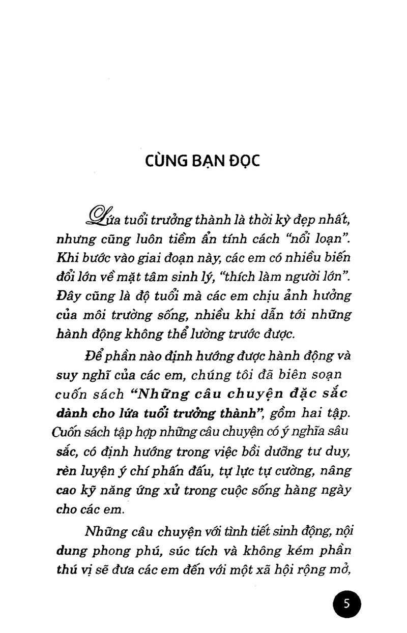 Những Câu Chuyện Đặc Sắc Dành Cho Lứa Tuổi Trưởng Thành - Tập 2