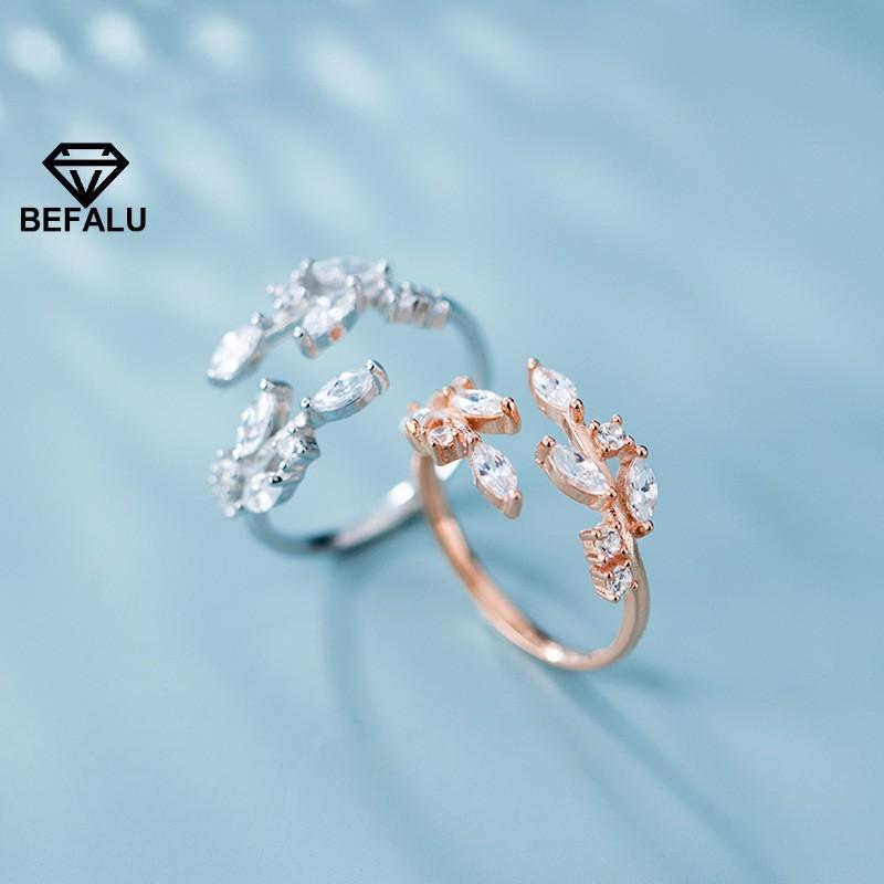 Nhẫn Nữ Bạc 925 Cành Oliu BEFALU - N40