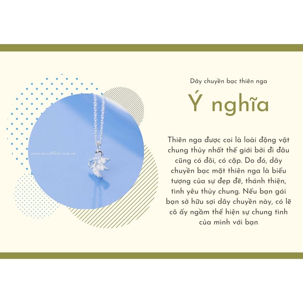 Dây chuyền bạc Moonsilver hình thiên nga đính đá