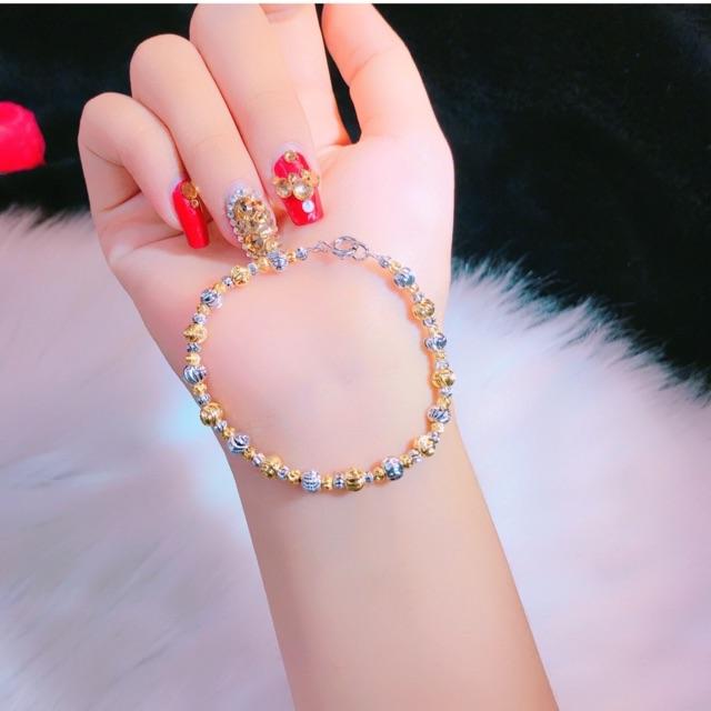Lắc bi mạ vàng 2 màu RCLN