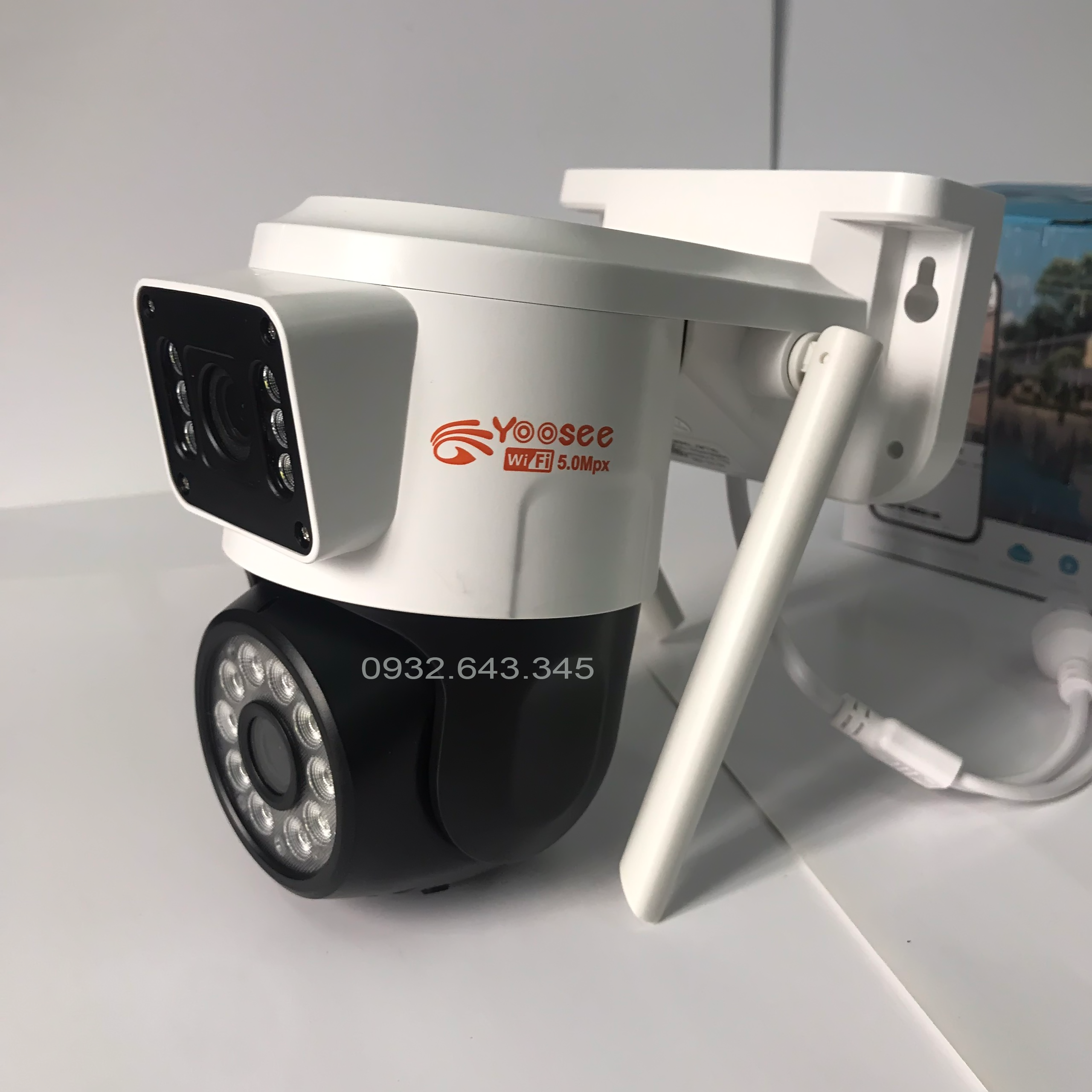Camera Yoosee WiFi 2 Mắt Ngoài Trời QPT36 Xem 2 Màn Hình Cùng Lúc 5.0Mpx Giám Sát Ngoài Trời Chống Nước IP66 - Hàng Chính Hãng
