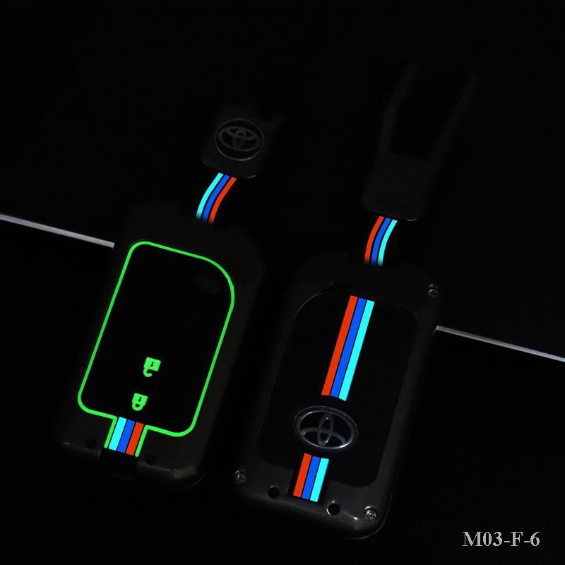 Ốp khóa kim loại - Vỏ bọc bảo vệ chìa smartkey ô tô TOYOTA Yaris Vios G 2015-2020 - otofunmoclan