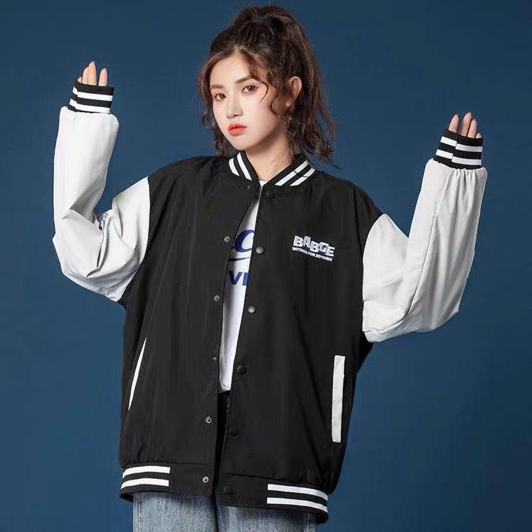 Áo Khoác Bomber Vải Dù Nút Bấm Lên Đồ Cực Đẹp Cực Hút Babge Kd59