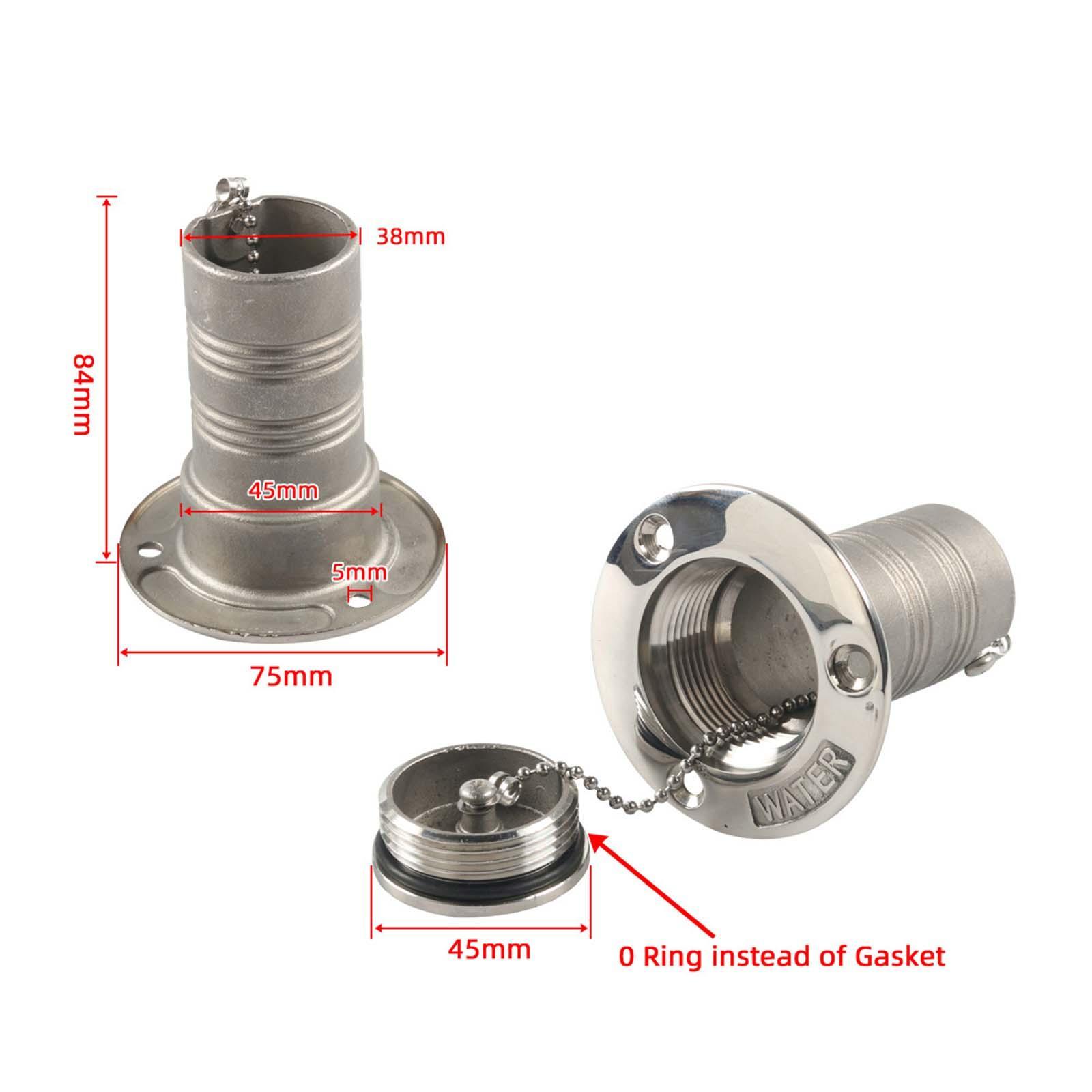 Water Tank Deck Filler Boats Water Inlet Fuel Filler Key and Screws Hardware