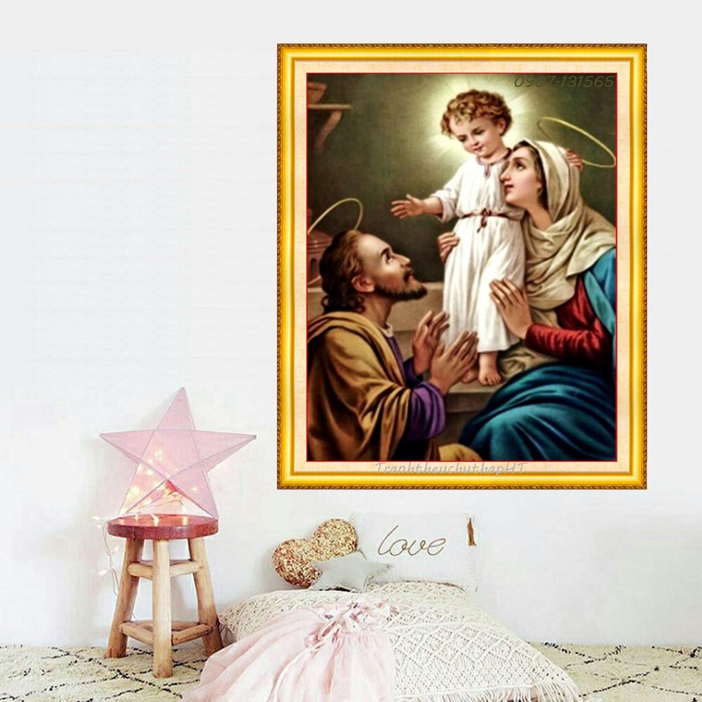 Tranh đính đá Gia đình Chúa LV215 - tự đính