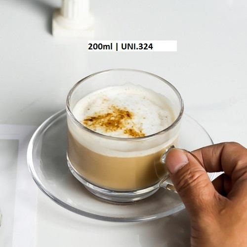 Tách Thủy Tinh Union Stack Tea Cup 200ml | UNI.324 , Nhập Khẩu Thái Lan