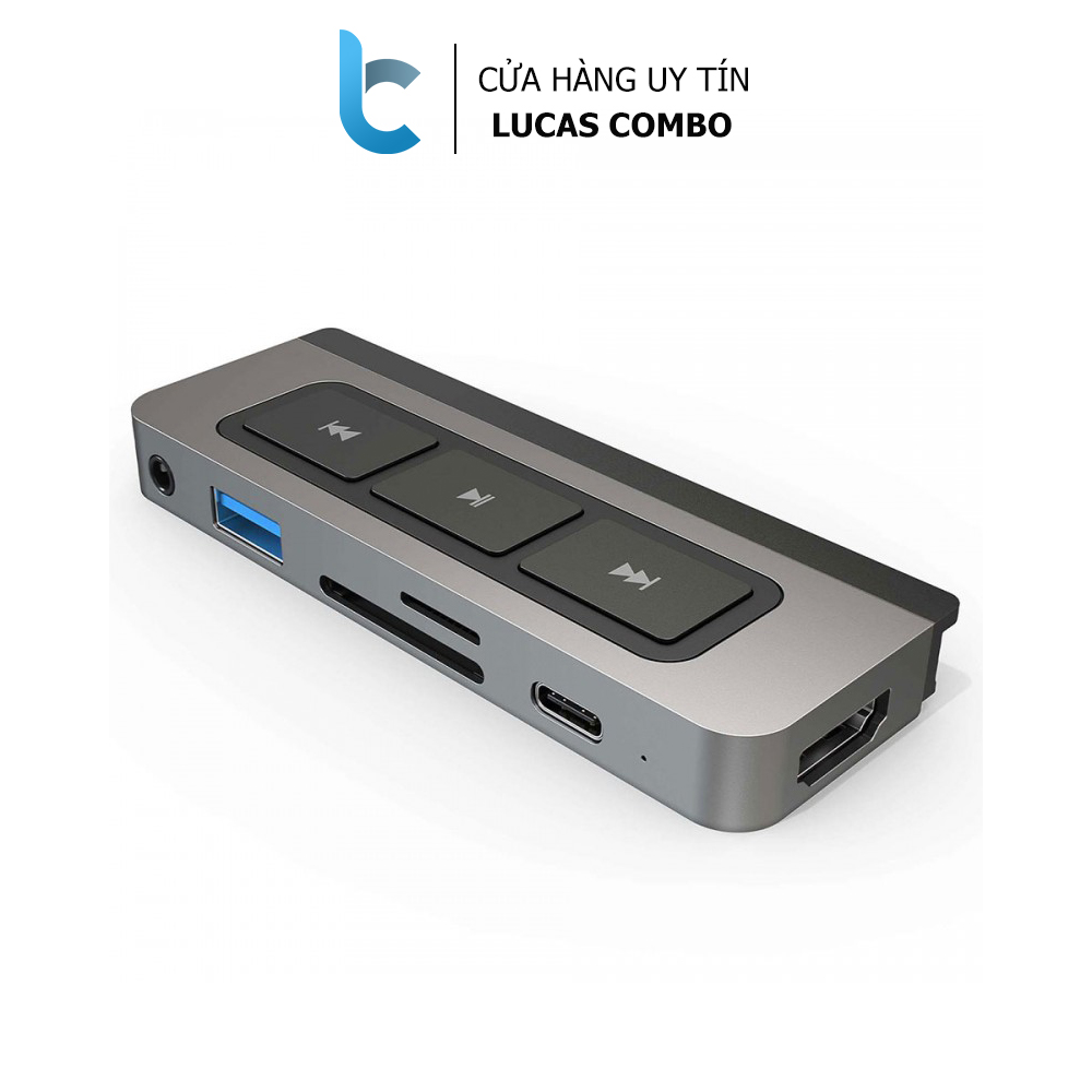 Cổng Chuyển/Hub USB-C Đa Phương Tiện HyperDrive Media 6in1 HDMI 4K/60Hz - Hàng Chính Hãng