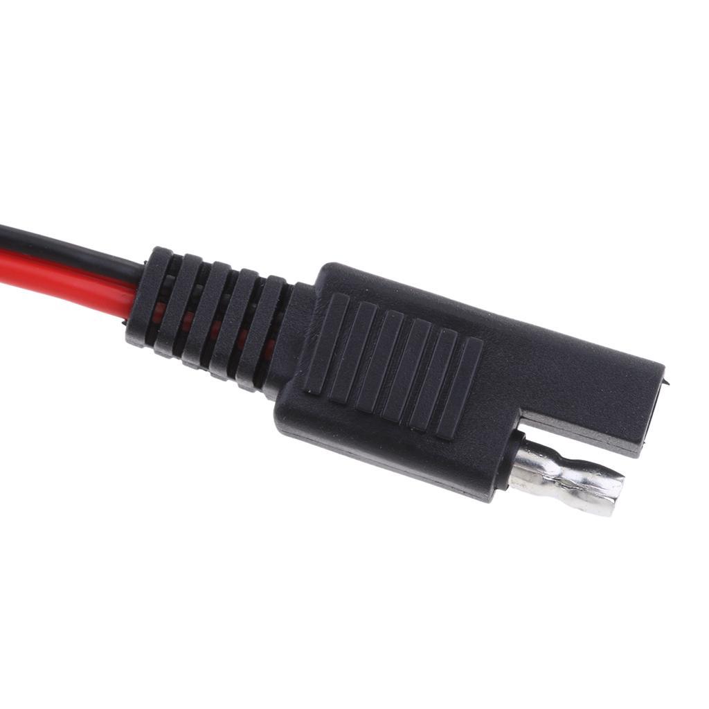 2x 10INCH SAE to Alligator Clip Harness Solar Battery Quick Connect Assembly