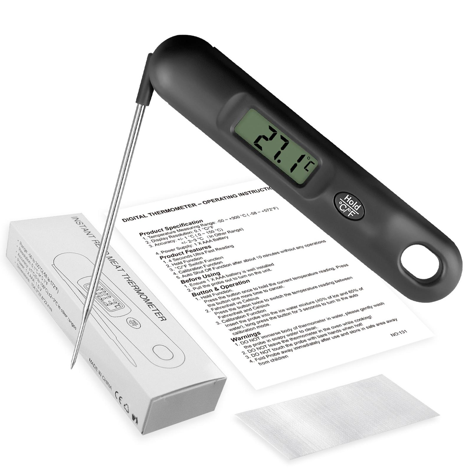 2x Digital Meat Thermometer Ultra Fast Read Thermometer W/Backlight for Kitchen