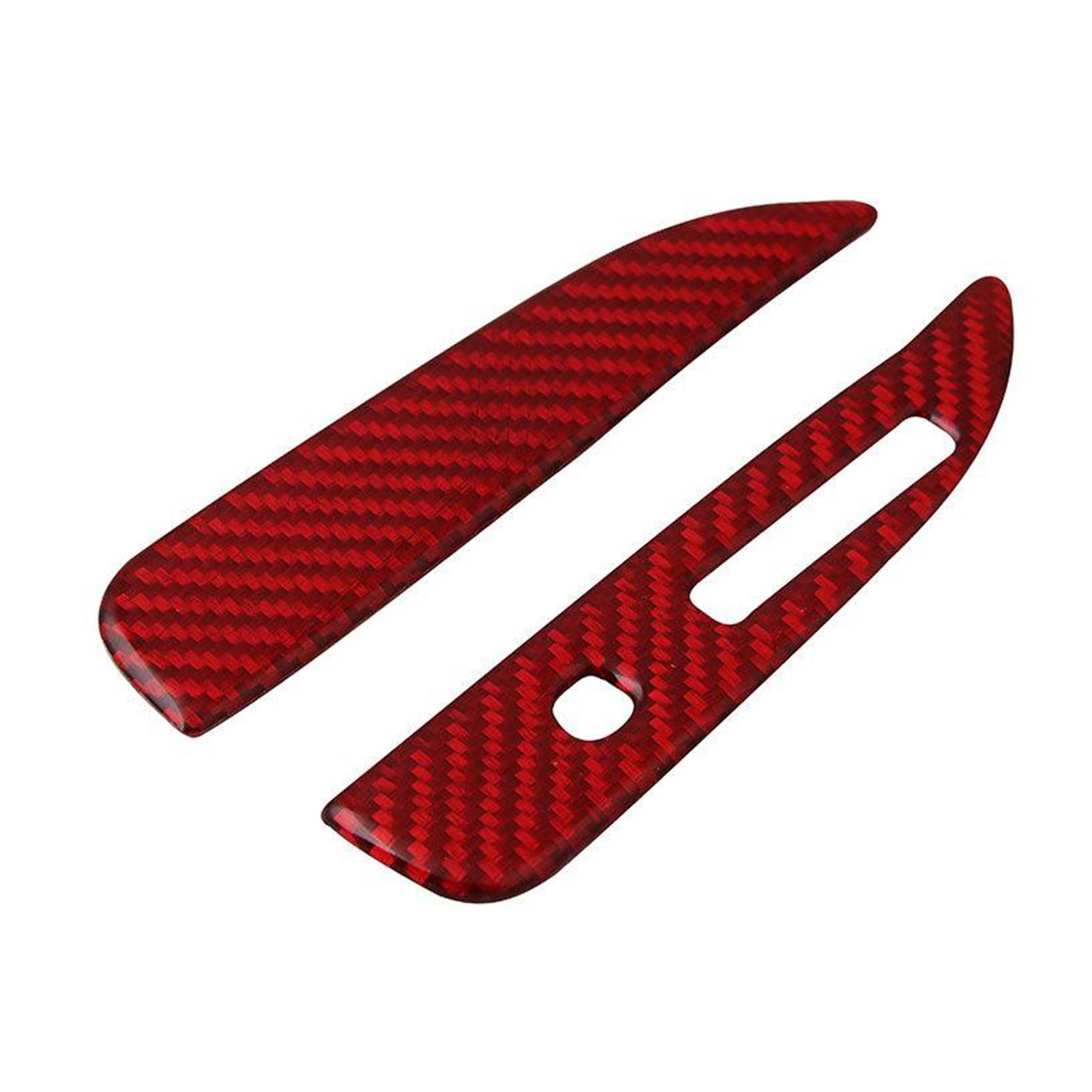 3pcs/set Carbon Fiber Car Gear Shift Frame Cover Trim Stickers for Ford Mustang