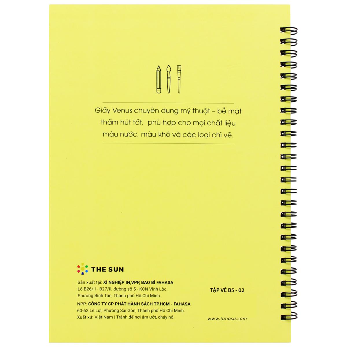 Tập Vẽ Lò Xo Art Sketch B5 - 40 Trang 220 - The Sun 02