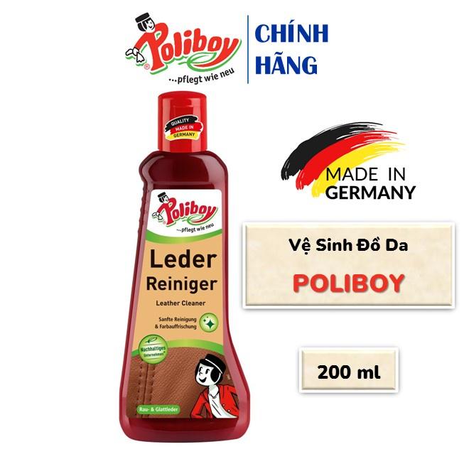 Combo vệ sinh và làm bóng đồ da POLIBOY làm mới ghế da ô tô 200ml bảo dưỡng túi da