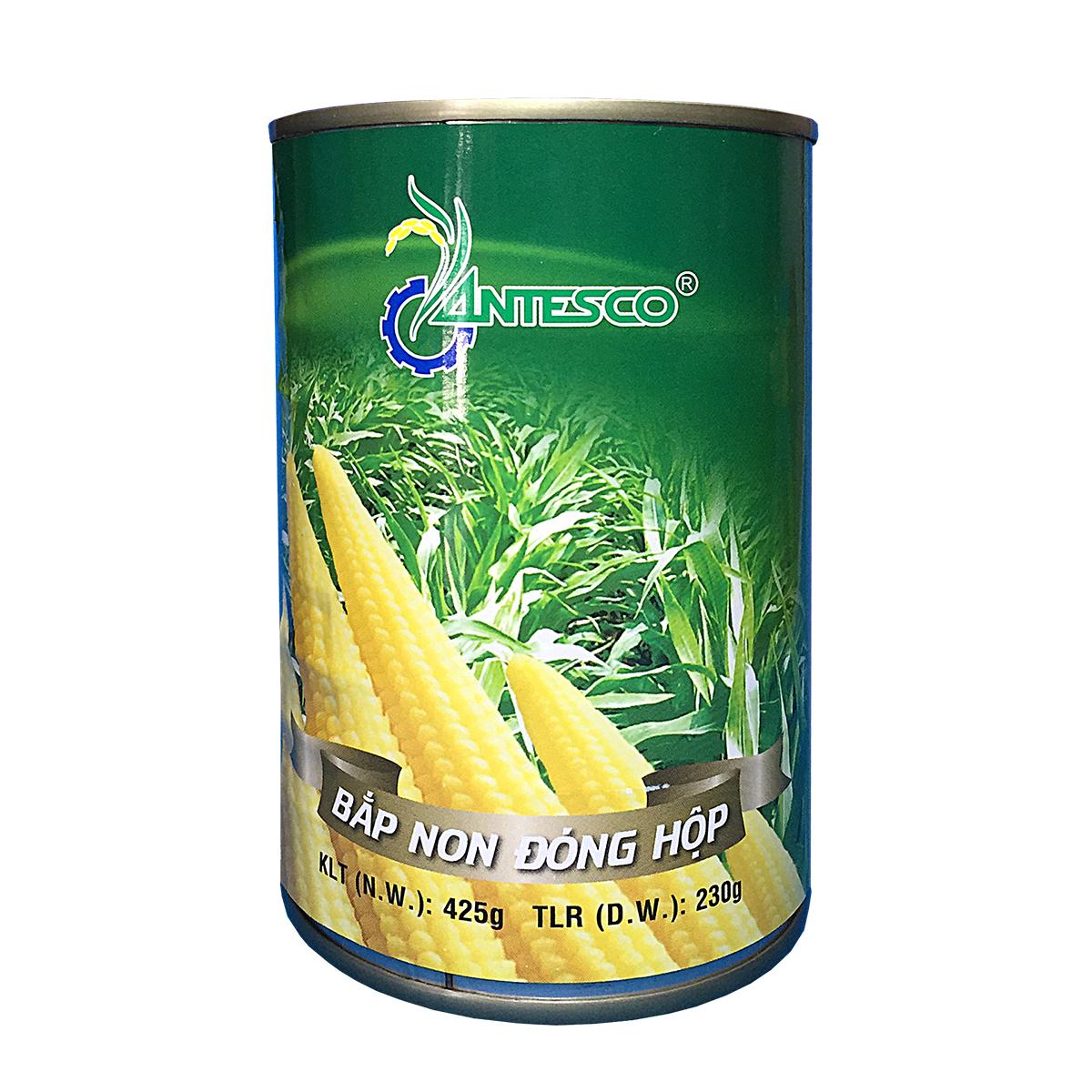 Bắp non đóng hộp - Bắp đóng lon - Thương hiệu Antesco