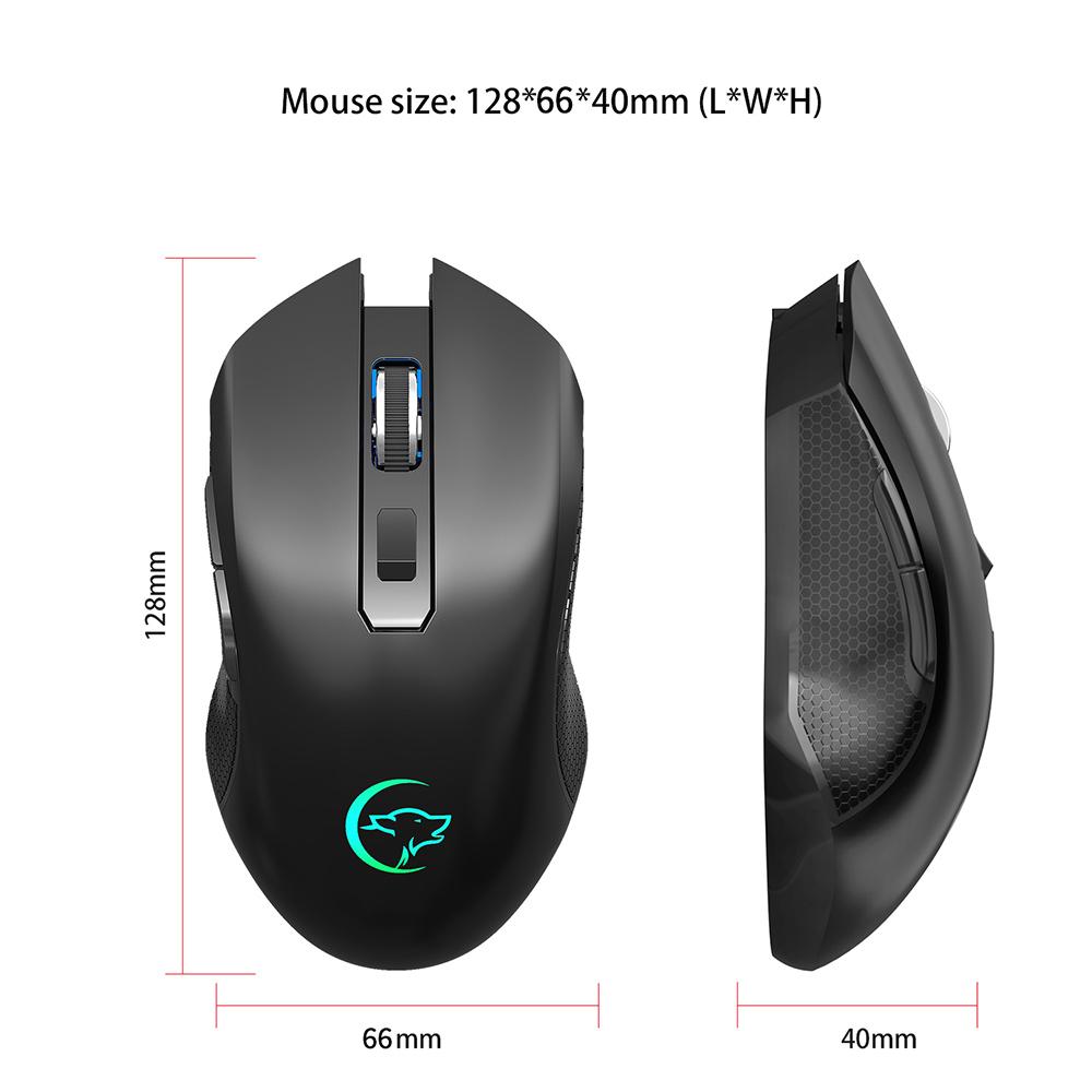 Chuột không dây YWYT G851 2.4GHz có thể sạc lại tiện dụng với hiệu ứng ánh sáng đầy màu sắc