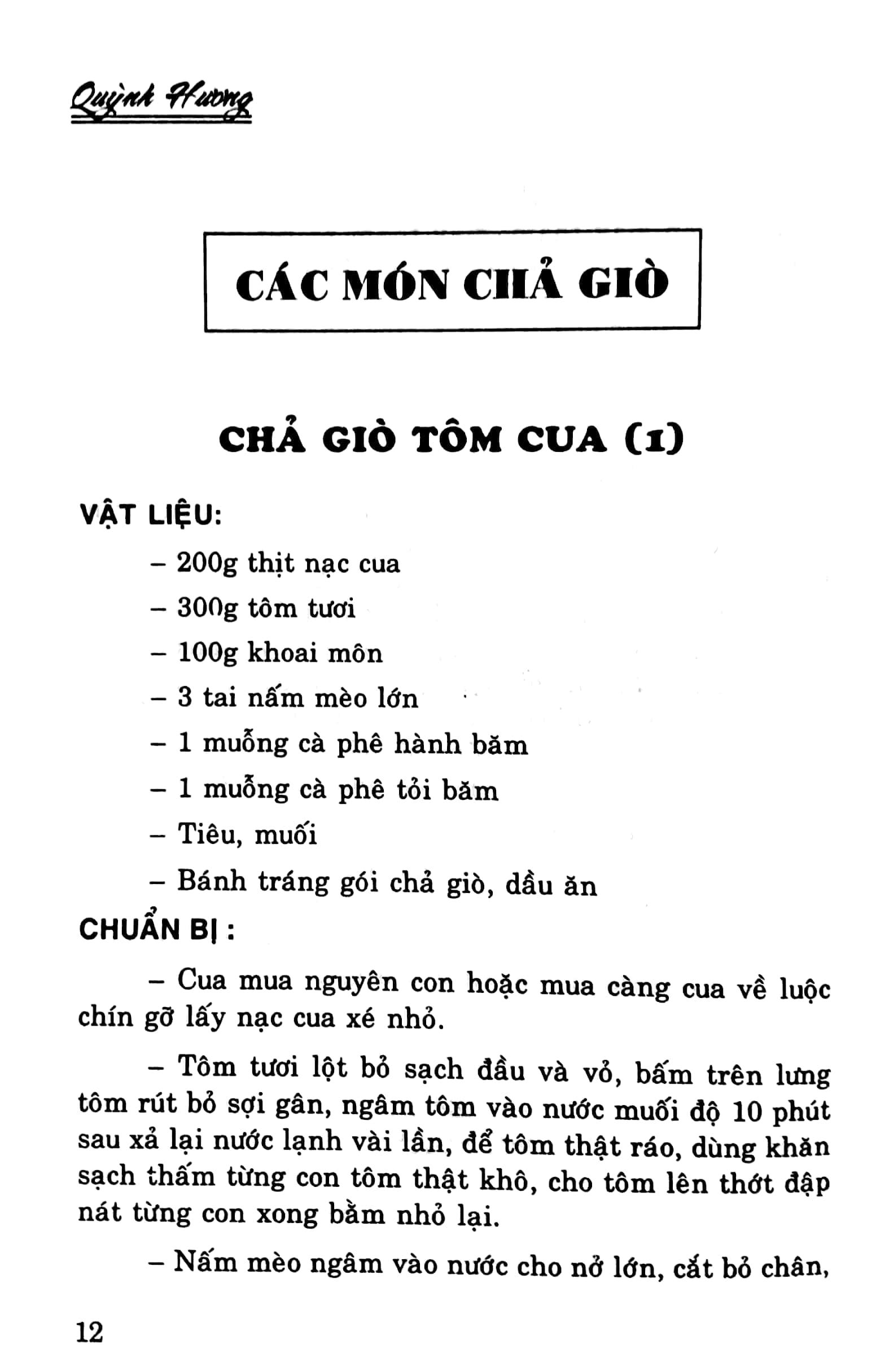 Sách Chả Giò Và Gỏi Cuốn