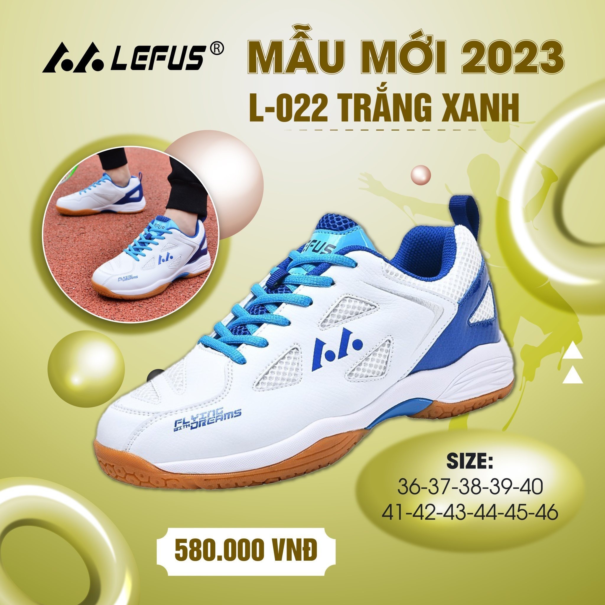 Giày cầu lông Lefus L022 mẫu mới 2023