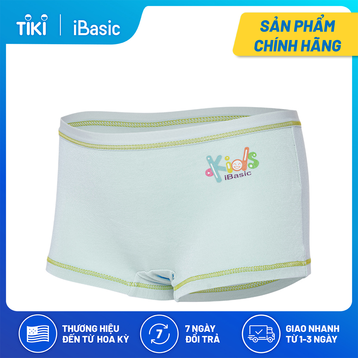 Quần lót bé gái dạng đùi cotton iBasic KG002P