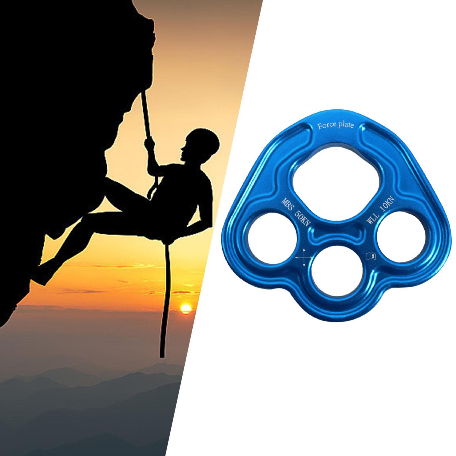 4 Holes Paw Rigging Plate Multi Anchor Point Connector Gear Rope Bearing Anchors Portable Metal Heavy Duty Climbing Equipment