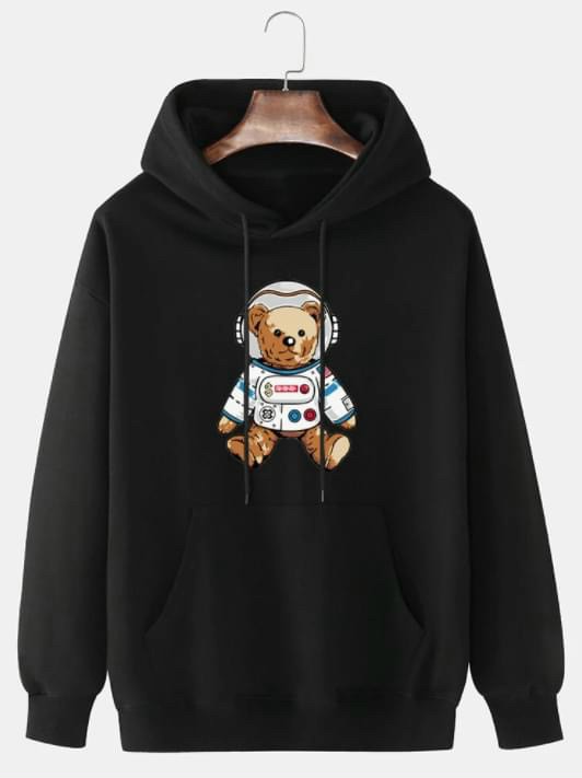 Áo Hoodie 3d Gấu Bông Phi Hành Gia hold siêu hot Unisex ulzzang siêu thời trang, Áo Hoodie Gấu Teddy - Áo Gấu Teddy World Cao Cấp Vải Nỉ Bông Cotton 2 lớp chất đẹp, Áo hoodie gấu thám hiểm nỉ ngoại from dưới 70kg