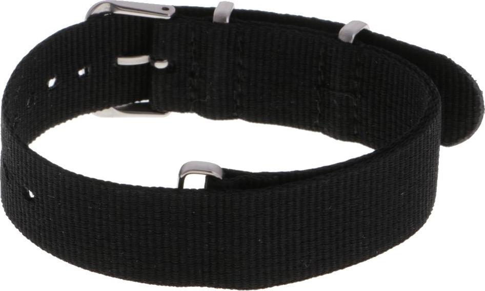 Woven Nylon Watch Strap Wristwatch Band Stainless Steel Buckle