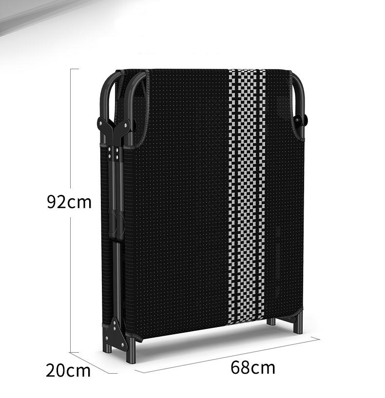 Giường ngủ xếp gọn 3 chân thép 68x181x35cm, giường ngủ trưa văn phòng, giường xếp gọn