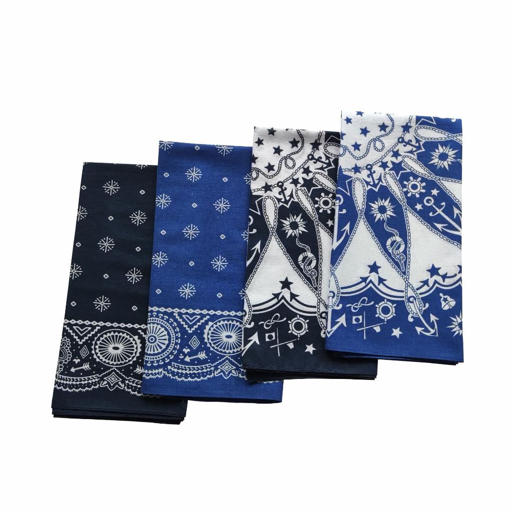 Khăn bandana họa tiết độc đáo - Khăn vuông cotton 100% 55x55cm