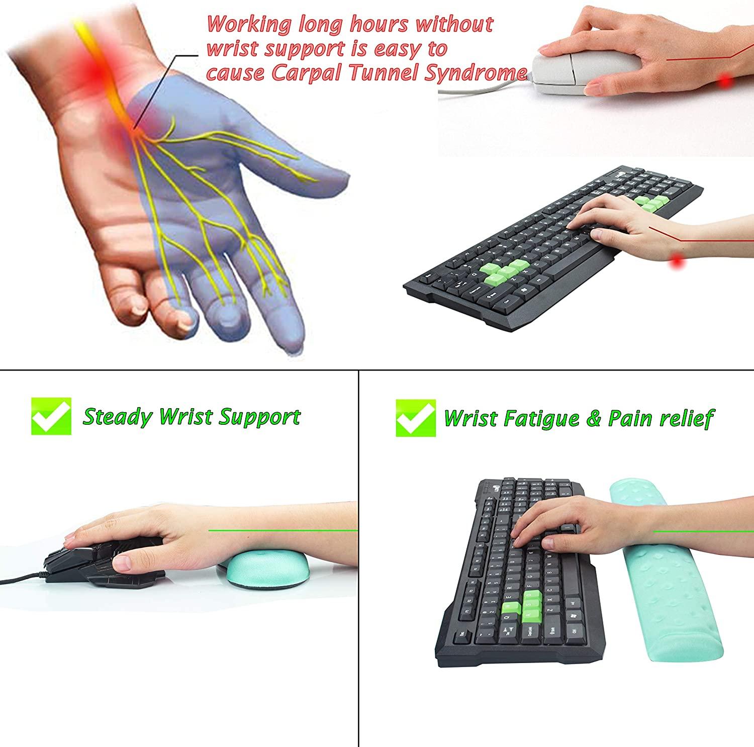 Bộ đệm lót chuột và bàn phím Memory Foam cho máy tính, laptop