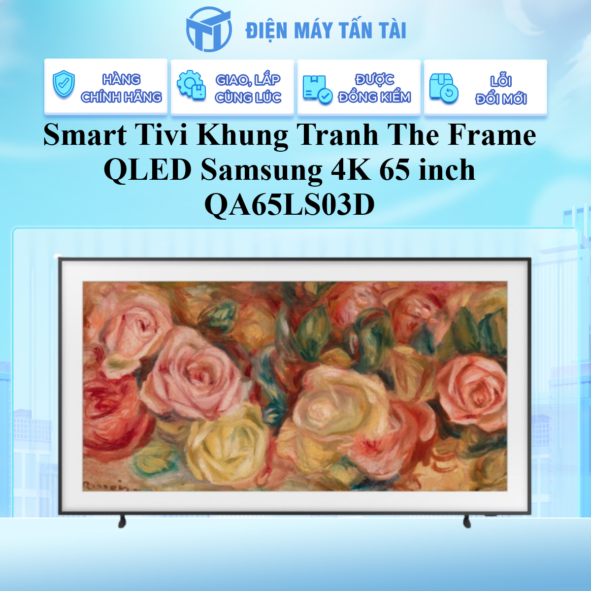 Smart Tivi Khung Tranh The Frame QLED Samsung 4K 65 Inch QA65LS03D QA65LS03DA 65LS03DA 65LS03D - Hàng chính hãng - Chỉ giao HCM