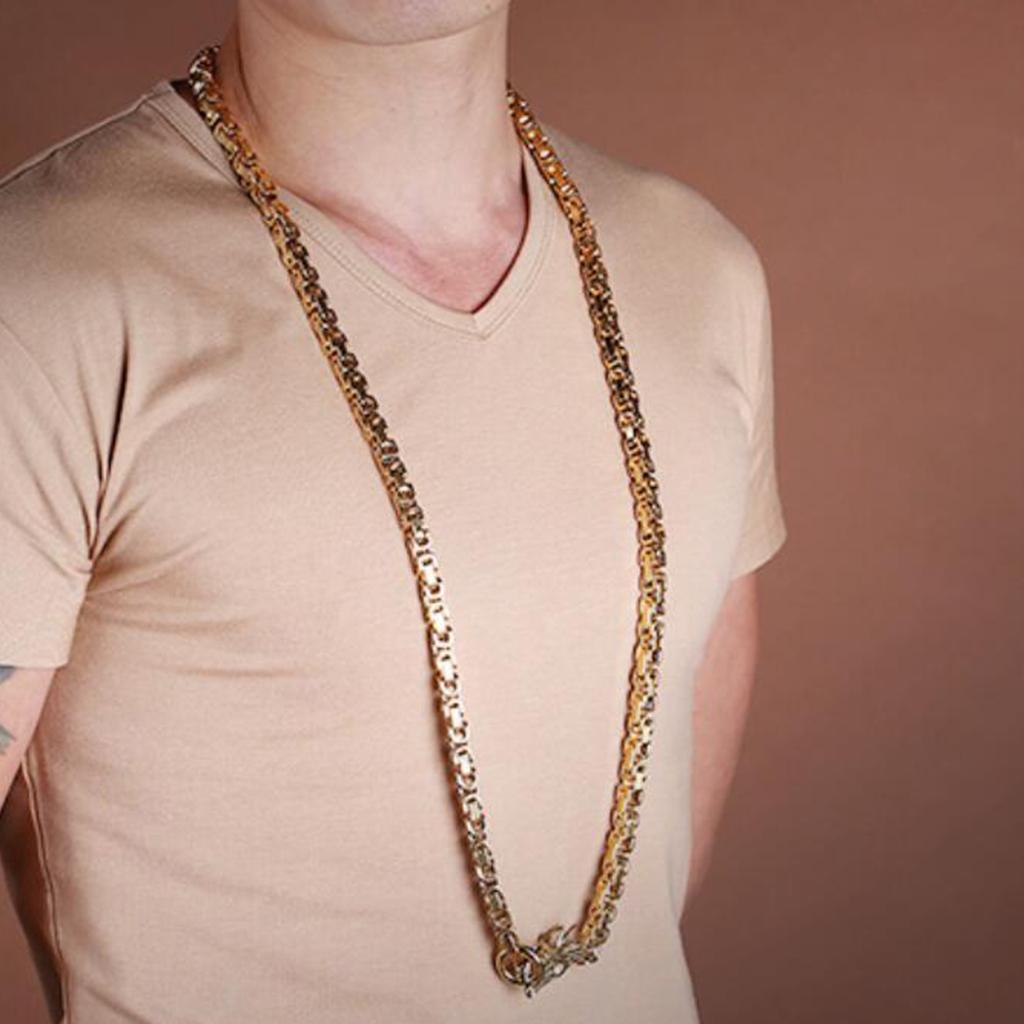 Outdoor Mens Biker Dragon Curb Chain Necklace Biker Link