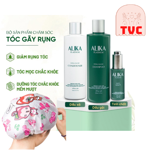 Bộ sản phẩm chăm sóc tóc gãy rụng, phục hồi hư tổn kích thích mọc tóc cho cả nam và nữ ALIKA Platinum, Tặng Mũ Trùm Tóc Ngẫu Nhiên