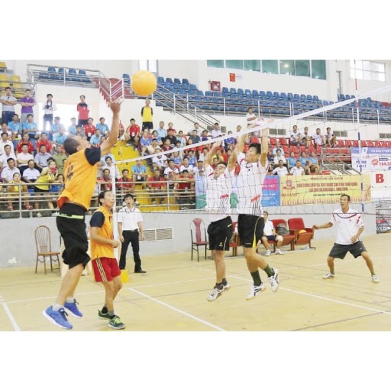 Bóng chuyền hơi A Huy 200g loại tốt, chuẩn tròn TẶNG kim bơm bóng nam nữ- LYLYSPORTS