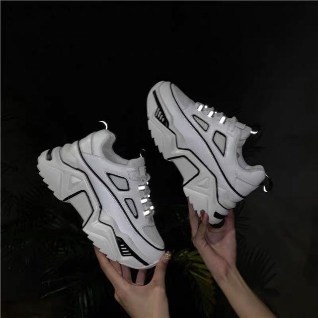 Giày Sneaker nữ MK độn đế 5cm siêu êm chân mẫu mới Hot trend 2021, giày nữ đi học phong cách thể thao cá tính