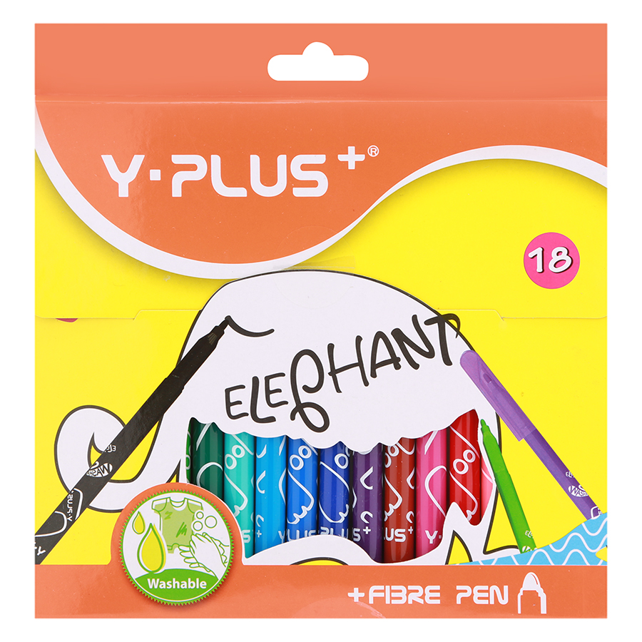 Hộp Bút Lông Màu Tô 18 Màu Elephant Yplus Y PLUS+ YP_FP170500_ELP