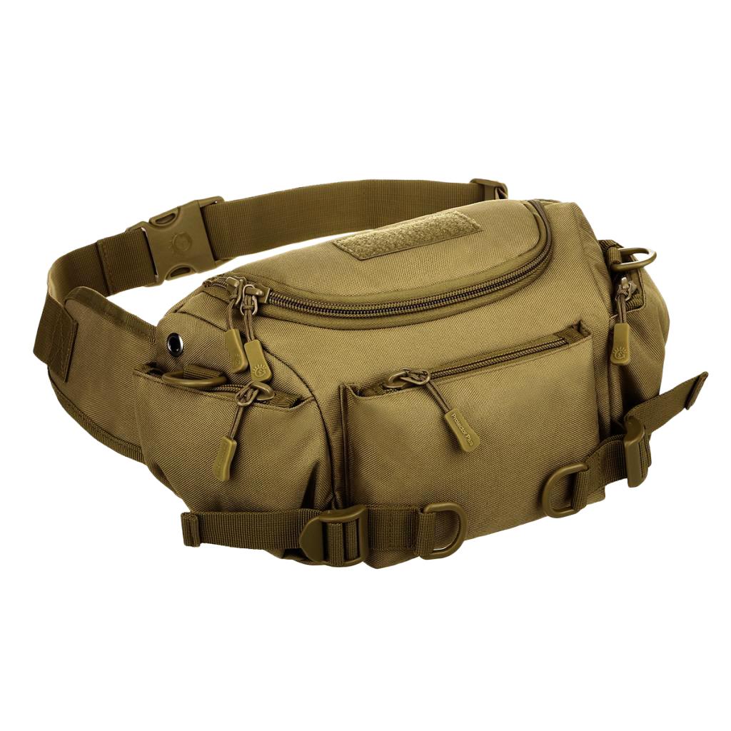 Outdoor Sports Camping Travel Fanny Pack Waist Bag Bum Pouch Coyote