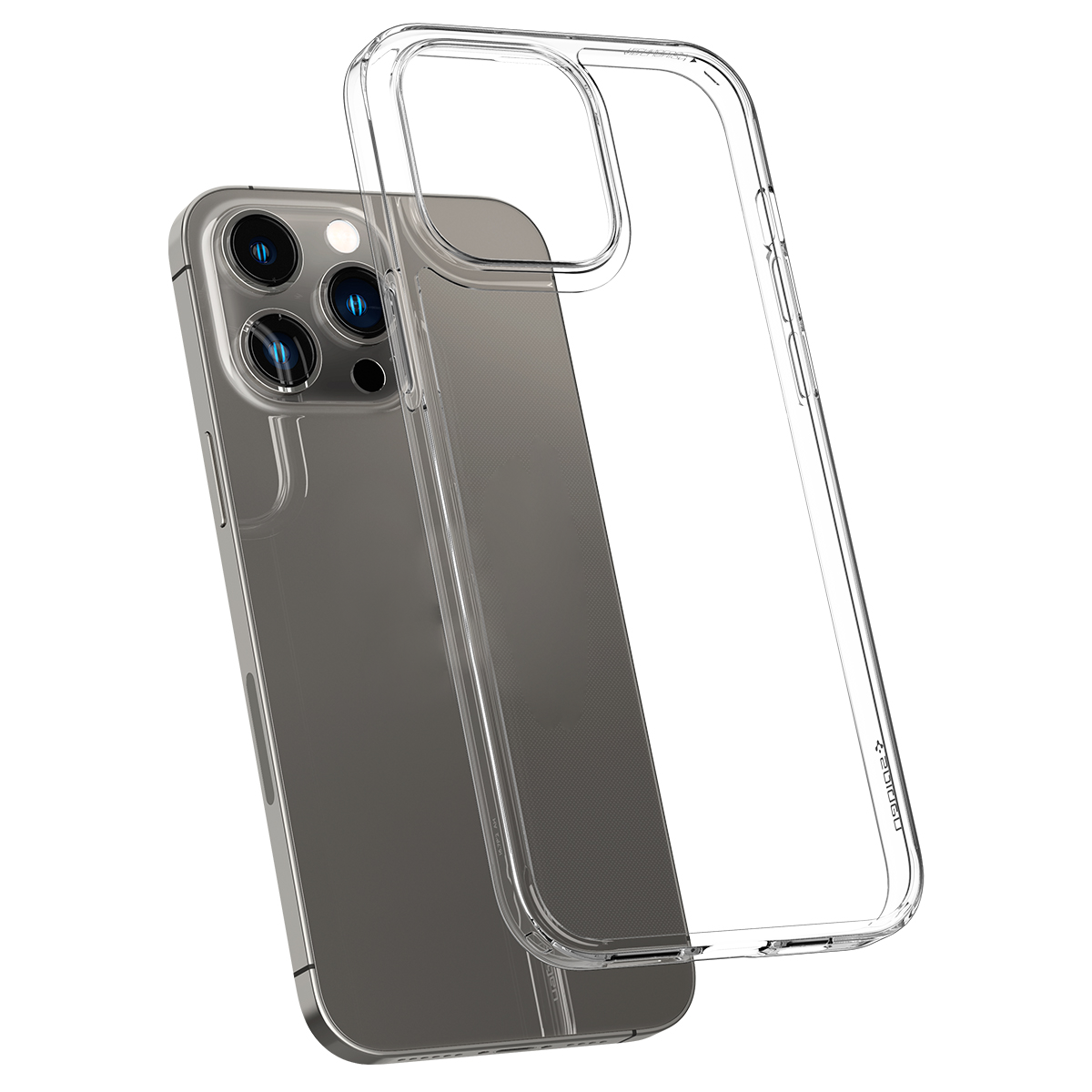 ỐP LƯNG DÀNH CHO IPHONE 13 PRO MAX ULTRA SPIGEN HYBRID CRYSTAL CLEAR pha kính trong veo và một lớp viền cao su đàn hồi với công nghệ chống sốc- Hàng Chính Hãng