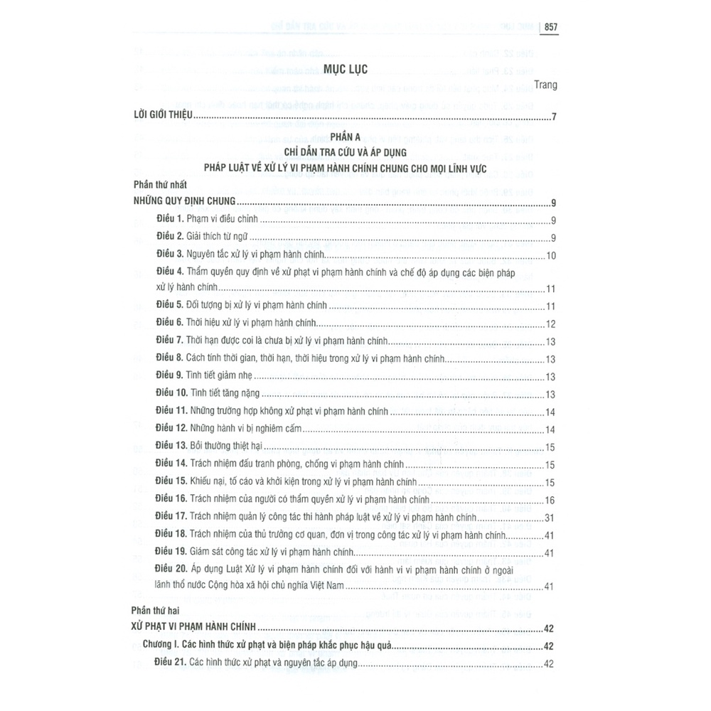 Sách - Chỉ dẫn tra cứu và áp dụng pháp luật về xử lý vi phạm hành chính được sửa đổi, bổ sung năm 2020 - Tập 1