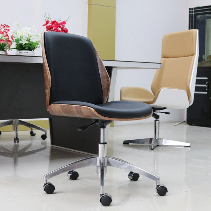 Ghế Giám Đốc Văn Phòng Xoay 360 Độ Bọc Da Lưng Ốp Gỗ Sang Trọng - Ghế Lãnh Đạo Cao Cấp sang trọng GHP031 Giao màu ngẫu nhiên
